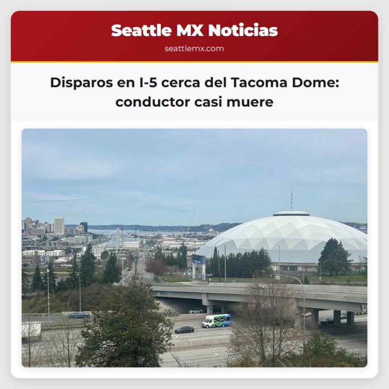 Disparos en I-5 cerca del Tacoma Dome conductor casi muere