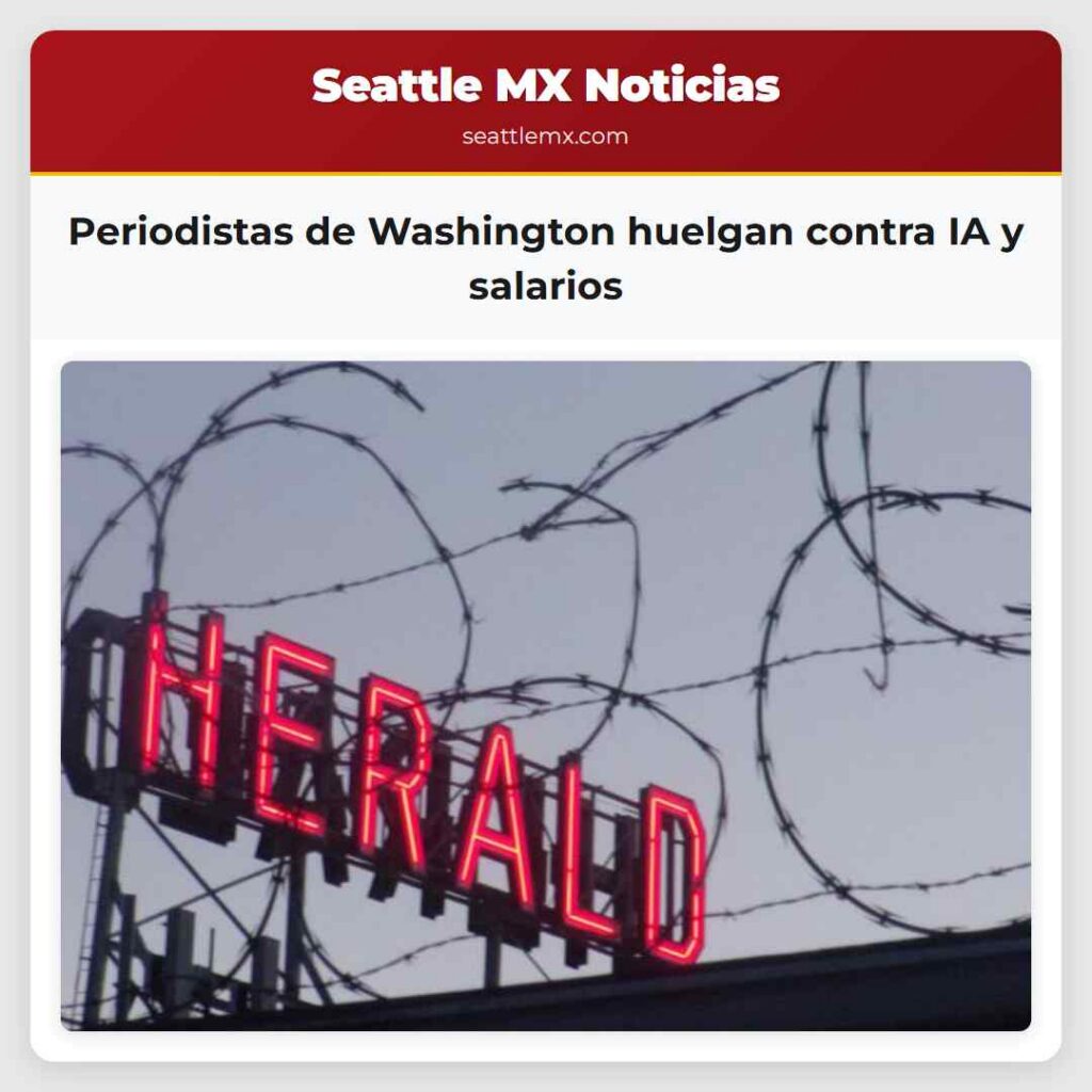 Periodistas de Washington huelgan contra IA y