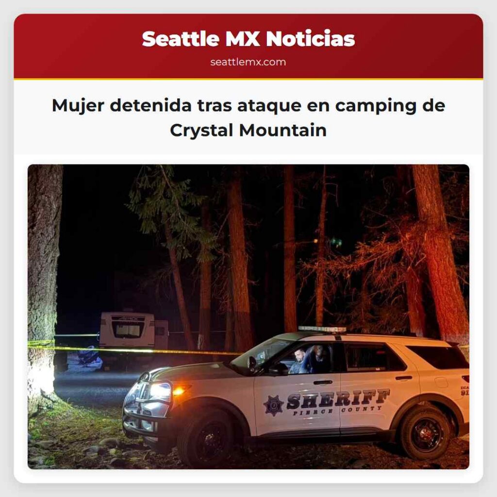 Mujer detenida tras ataque en camping de Crystal
