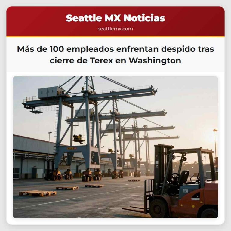 Más de 100 empleados enfrentan despido tras cierre de Terex en Washington
