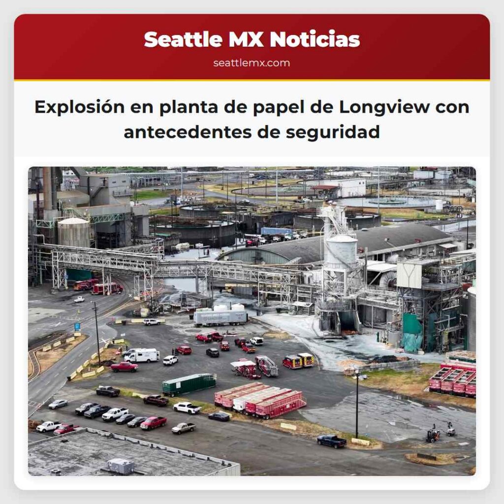 Explosión en planta de papel de Longview con