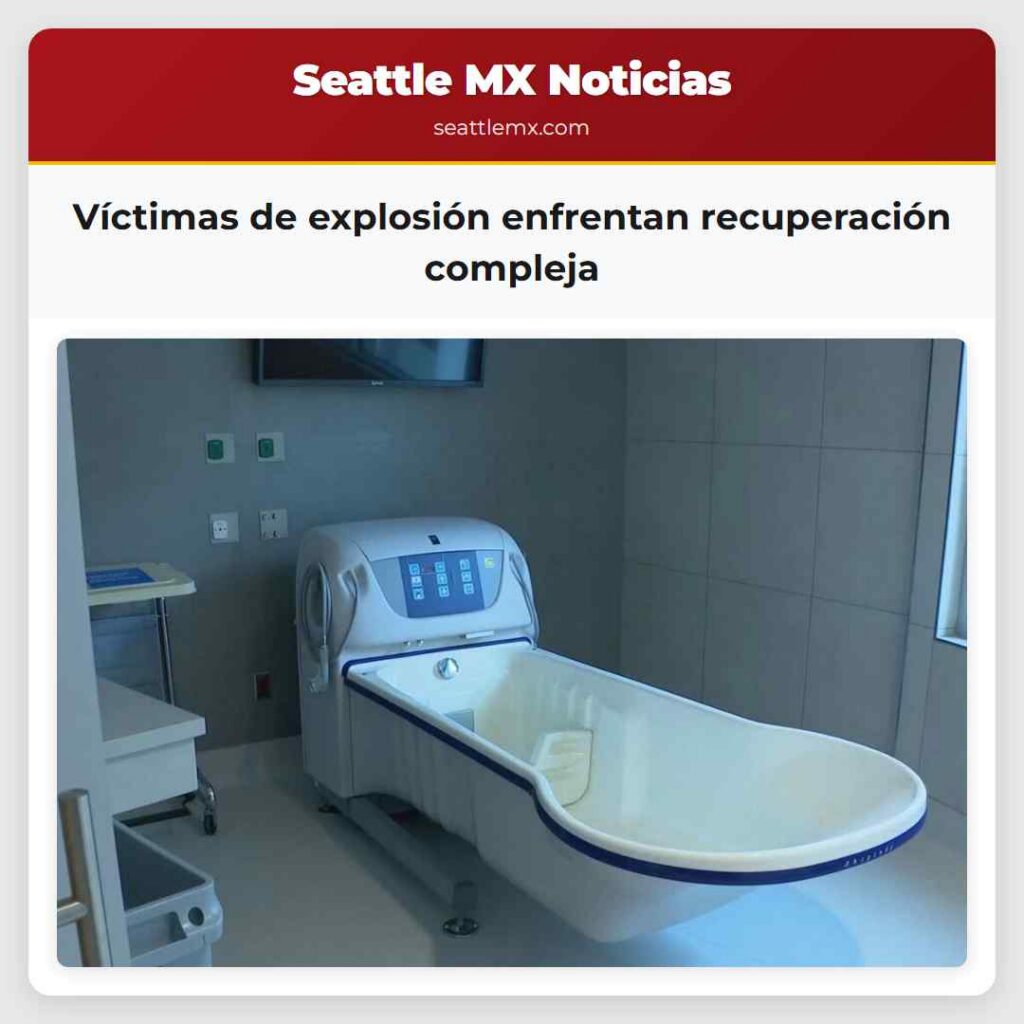 Víctimas de explosión enfrentan recuperación