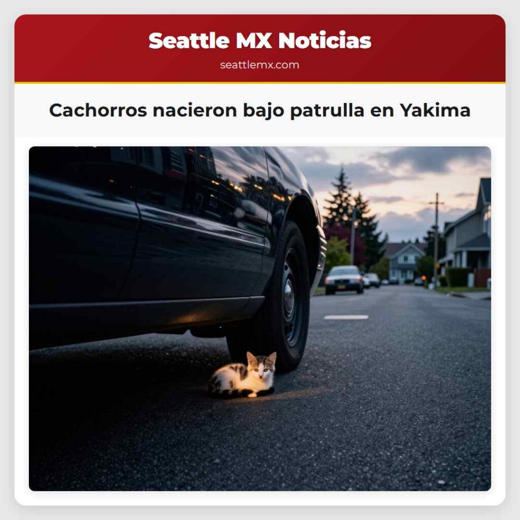 Cachorros nacieron bajo patrulla en Yakima
