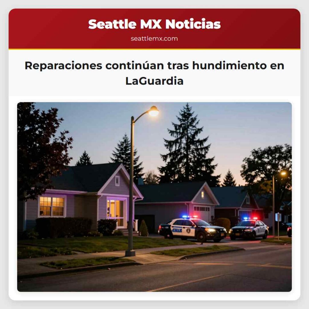 Reparaciones continúan tras hundimiento en