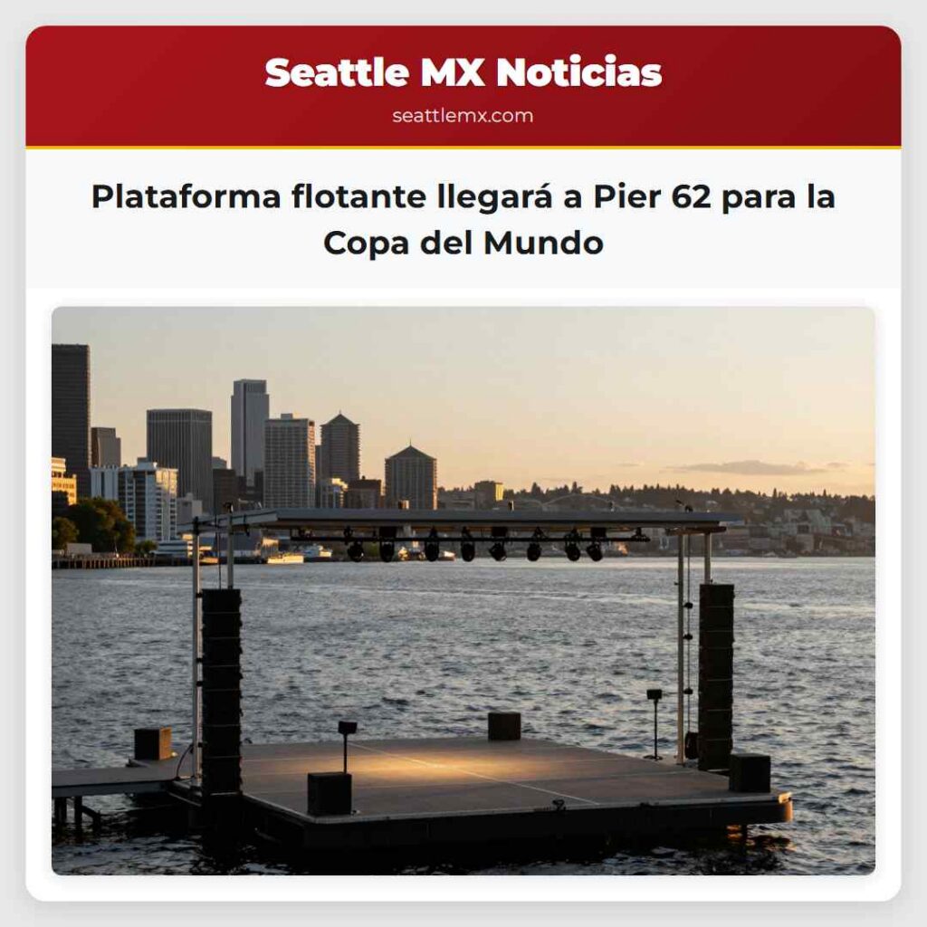 Plataforma flotante llegará a Pier 62 para la