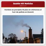 Hombre se precipita 10 pies en chimenea al huir de policía en Everett