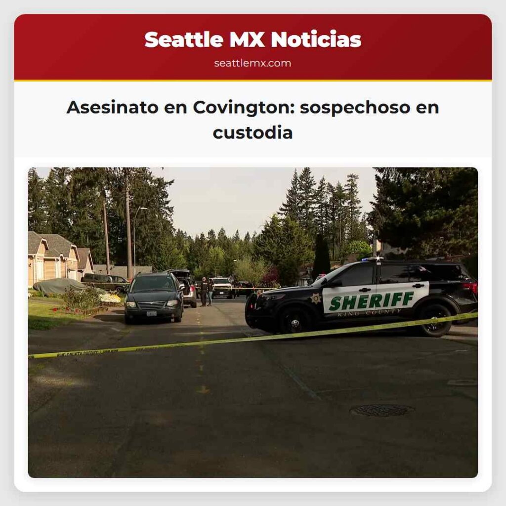 Asesinato en Covington: sospechoso en custodia