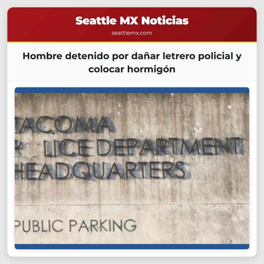 Hombre detenido por dañar letrero policial y