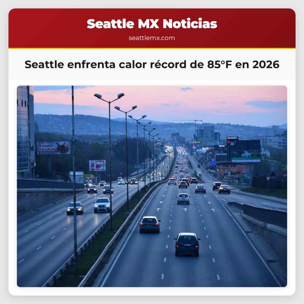 Seattle enfrenta calor récord de 85°F en 2026