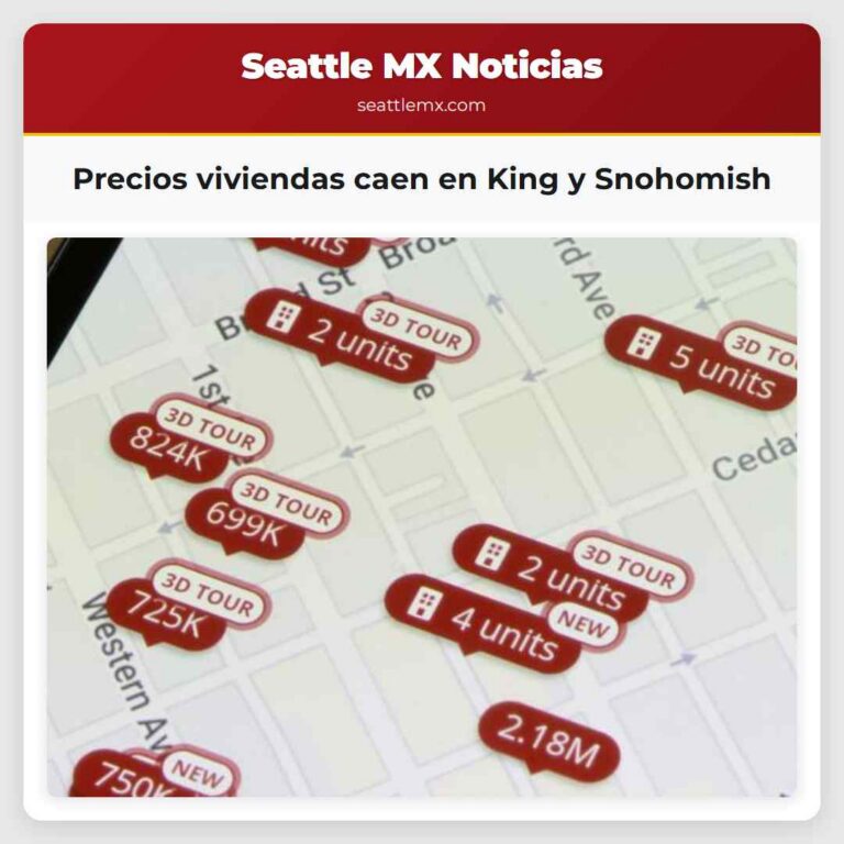 Precios viviendas caen en King y Snohomish