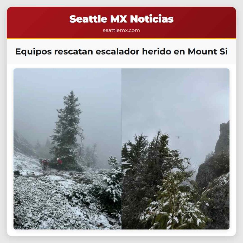Equipos rescatan escalador herido en Mount Si