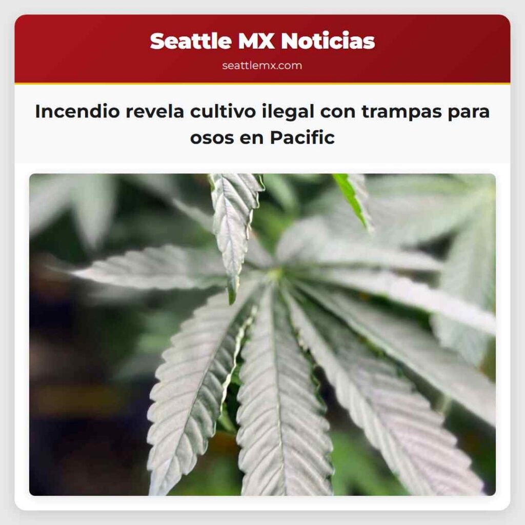 Incendio revela cultivo ilegal con trampas para osos en Pacific