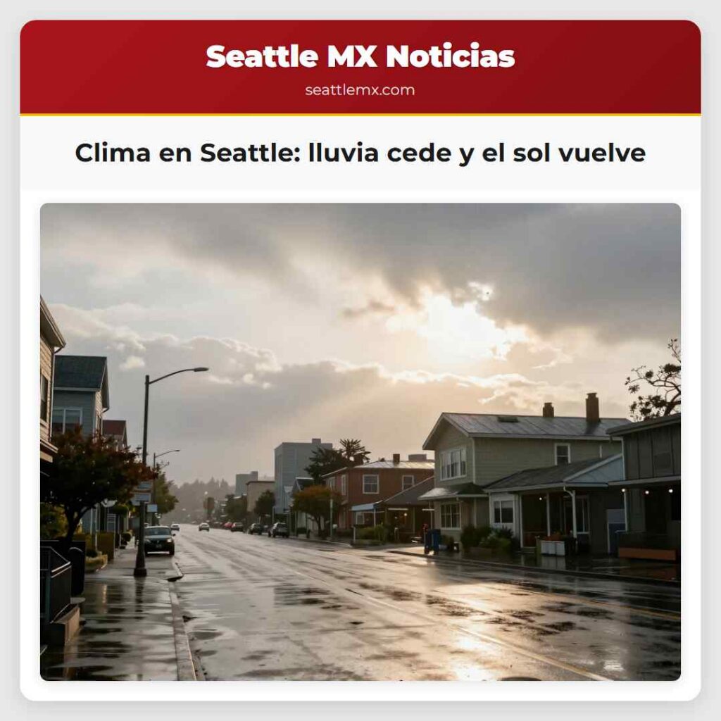 Clima en Seattle: lluvia cede y el sol vuelve