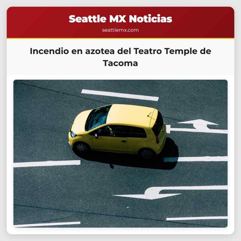 Incendio en azotea del Teatro Temple de Tacoma