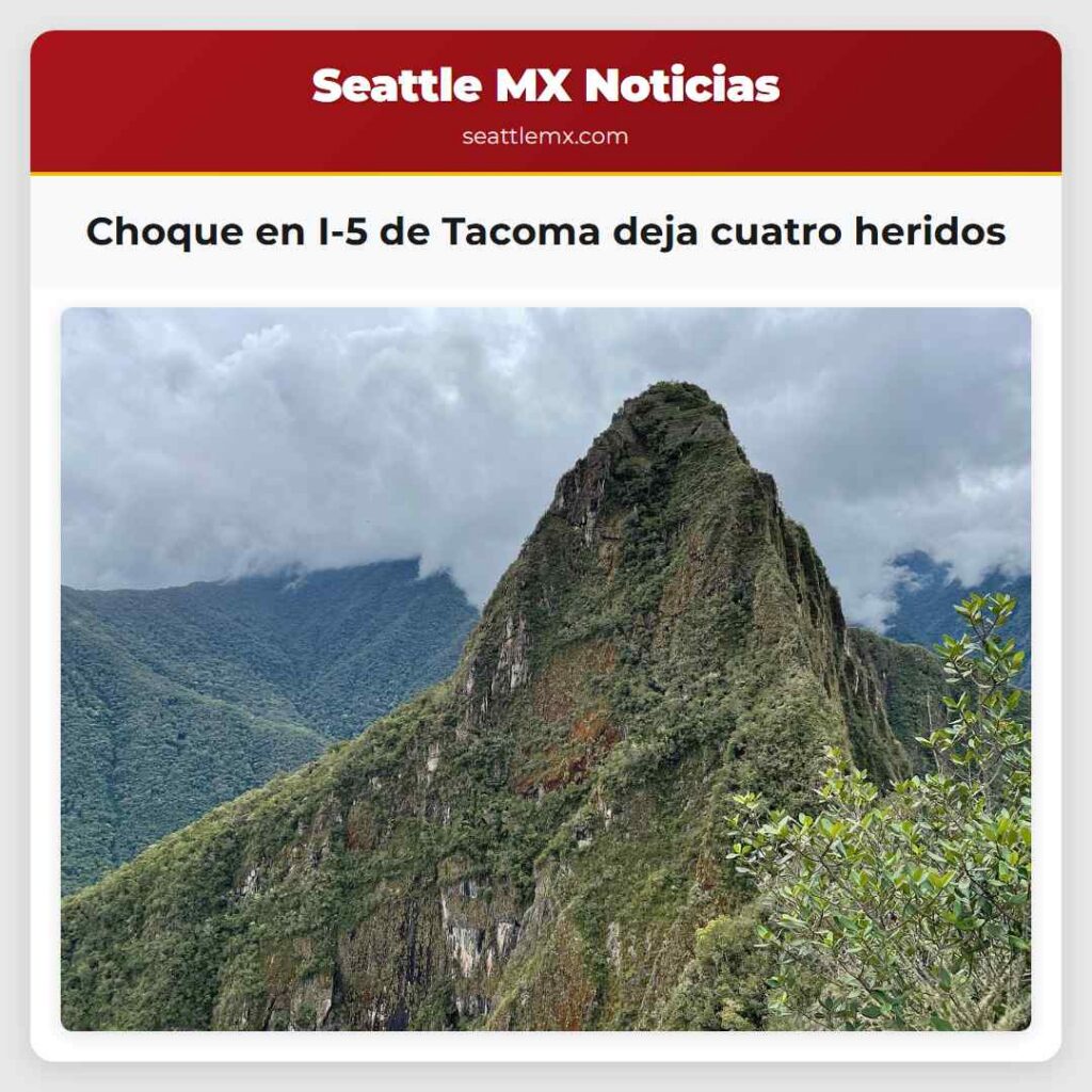 Choque en I-5 de Tacoma deja cuatro heridos