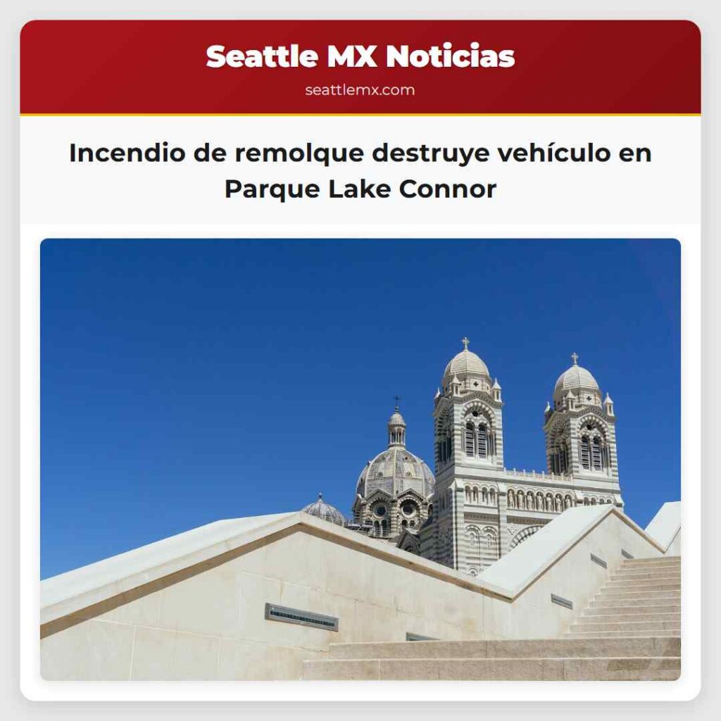 Incendio de remolque destruye vehículo en Parque