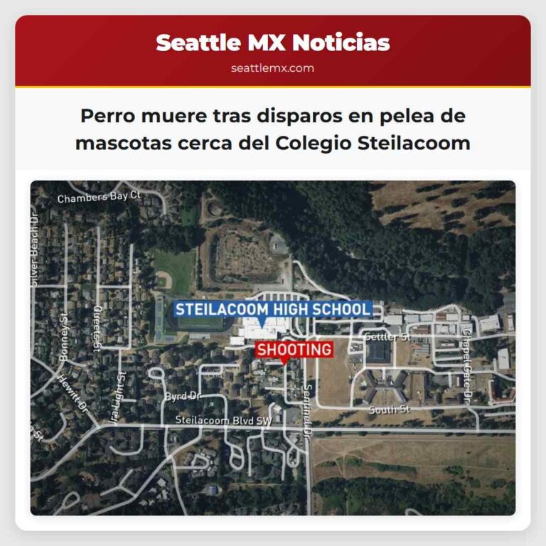 Perro muere tras disparos en pelea de mascotas cerca del Colegio Steilacoom