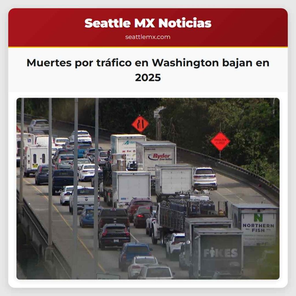 Muertes por tráfico en Washington bajan en 2025
