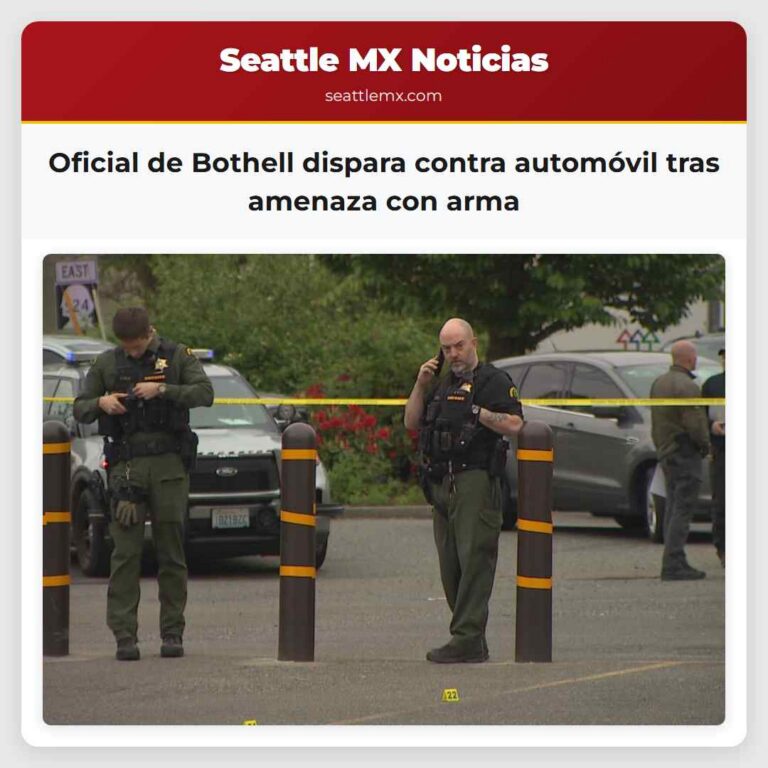 Oficial de Bothell dispara contra automóvil tras amenaza con arma