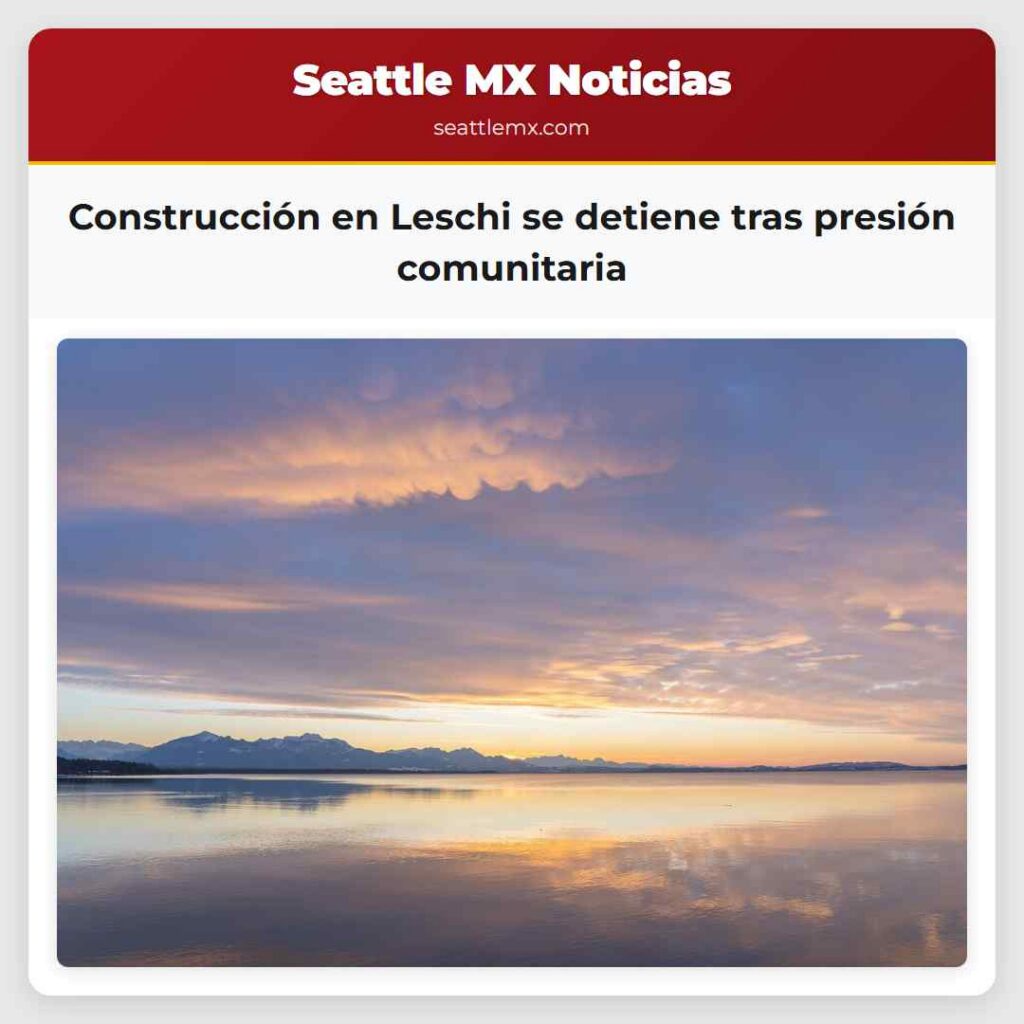 Construcción en Leschi se detiene tras presión