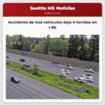 Accidente de tres vehículos deja 4 heridos en I-90