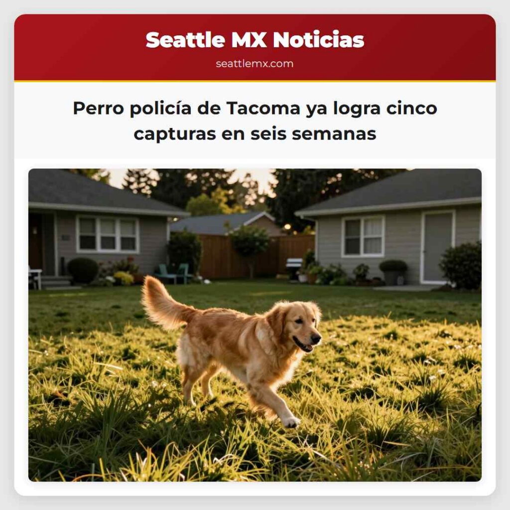 Perro policía de Tacoma ya logra cinco capturas