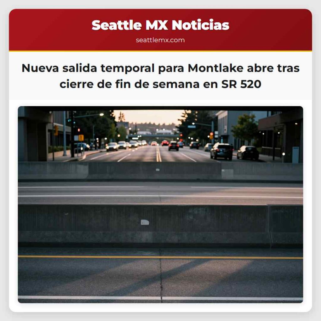 Nueva salida temporal para Montlake abre tras