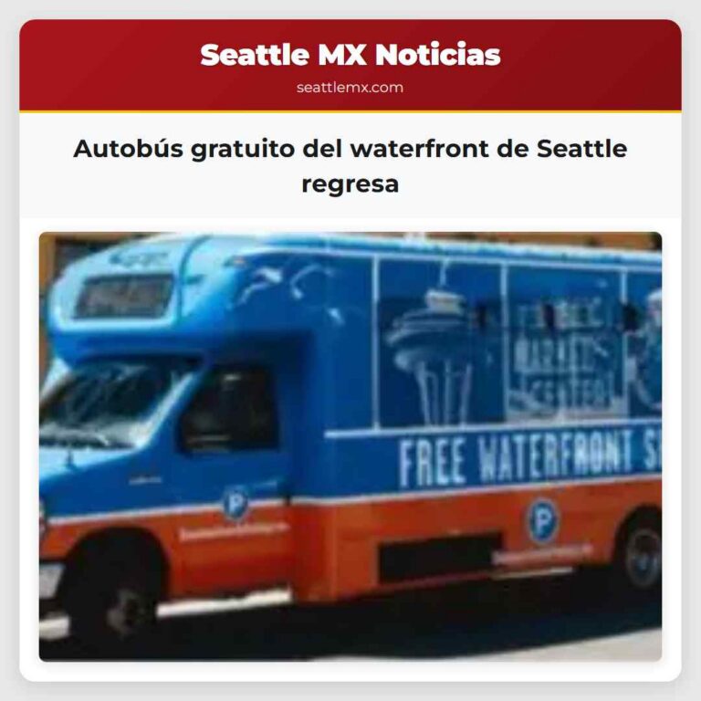 Autobús gratuito del waterfront de Seattle regresa