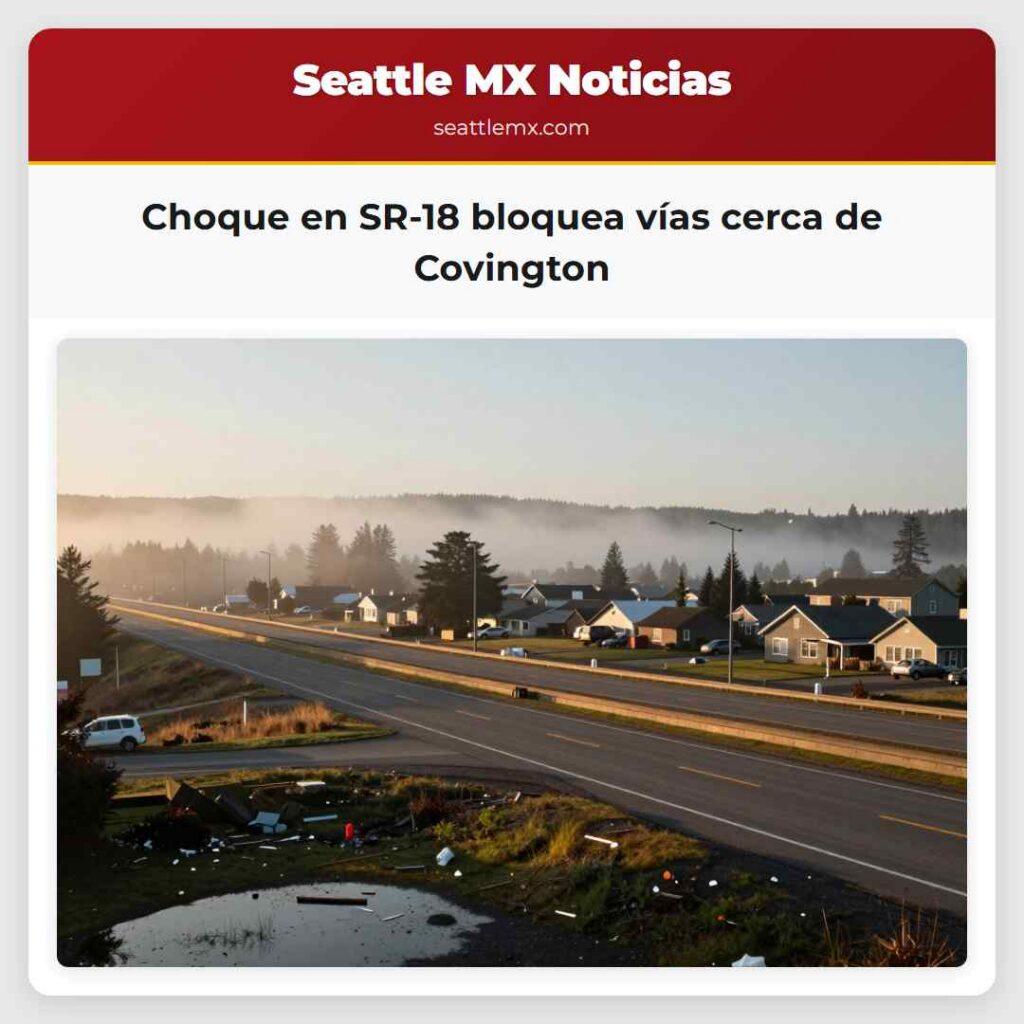 Choque en SR-18 bloquea vías cerca de Covington