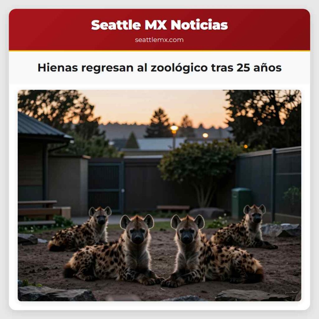 Hienas regresan al zoológico tras 25 años