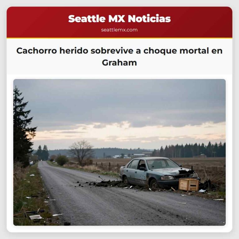 Cachorro herido sobrevive a choque mortal en Graham
