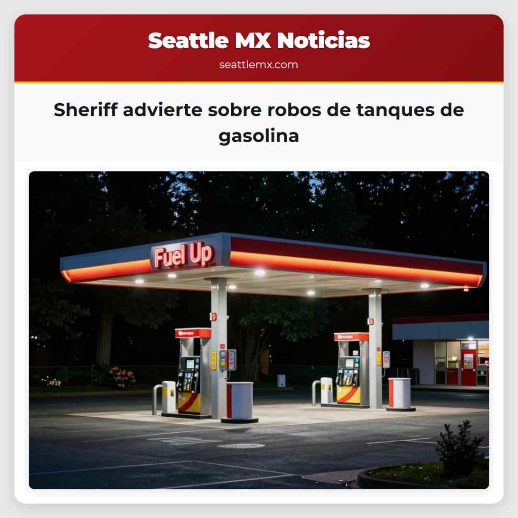 Sheriff advierte sobre robos de tanques de