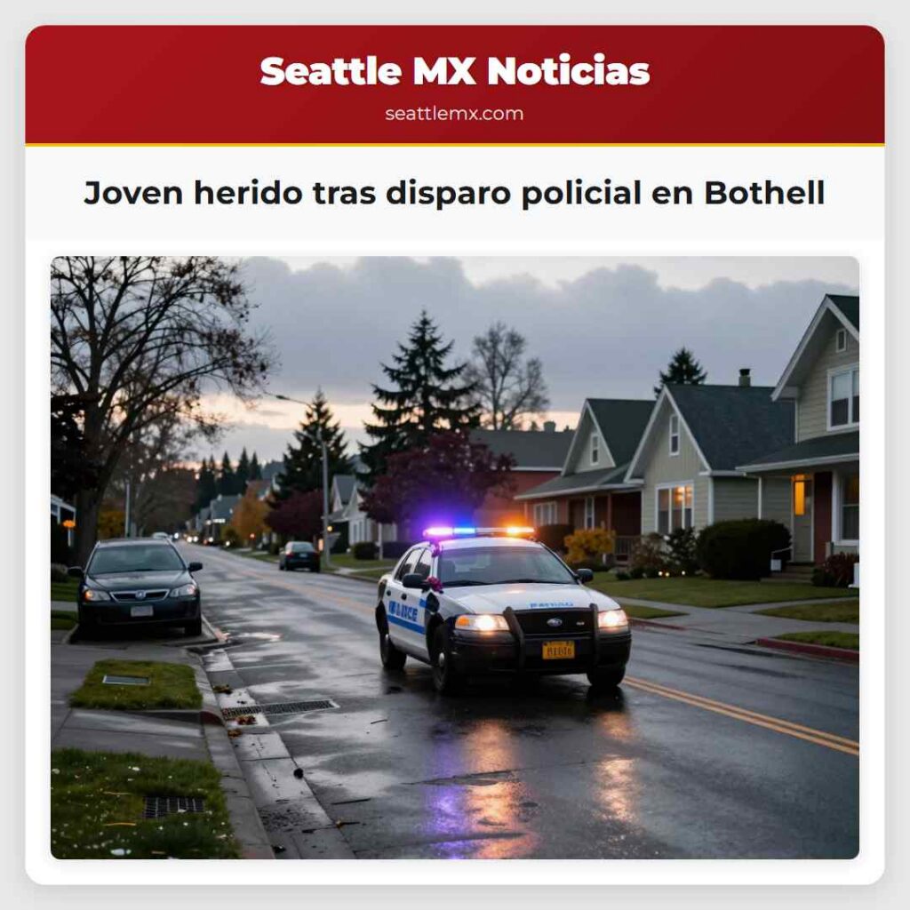 Joven herido tras disparo policial en Bothell