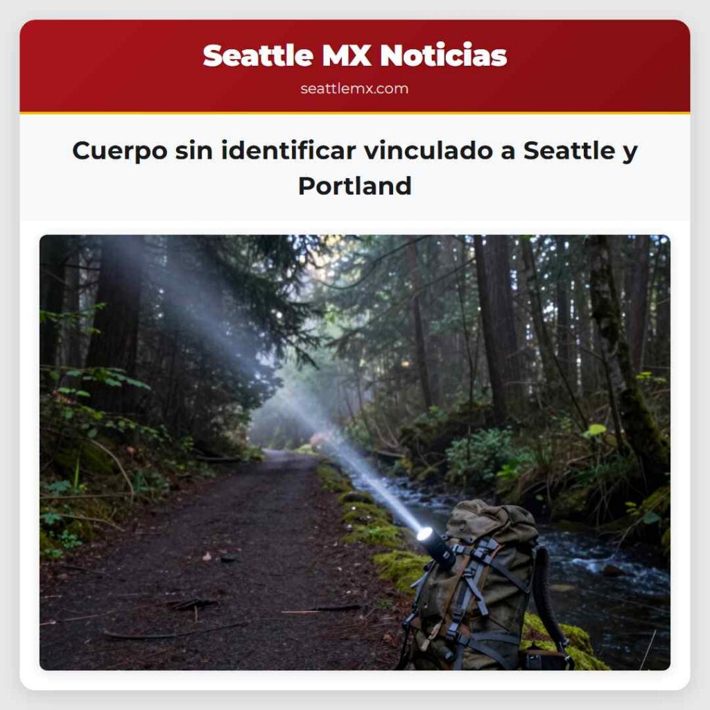 Cuerpo sin identificar vinculado a Seattle y