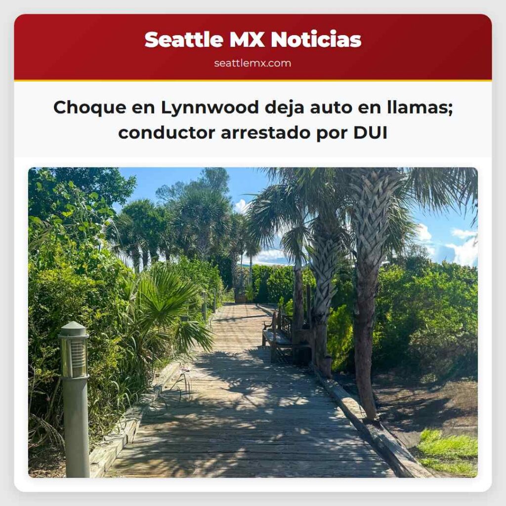 Choque en Lynnwood deja auto en llamas conductor arrestado por DUI
