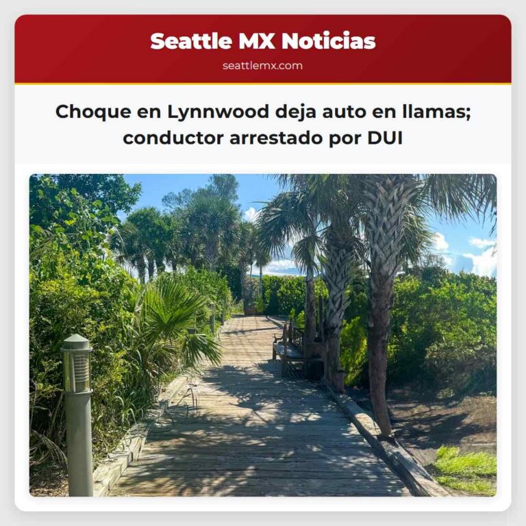 Choque en Lynnwood deja auto en llamas conductor arrestado por DUI
