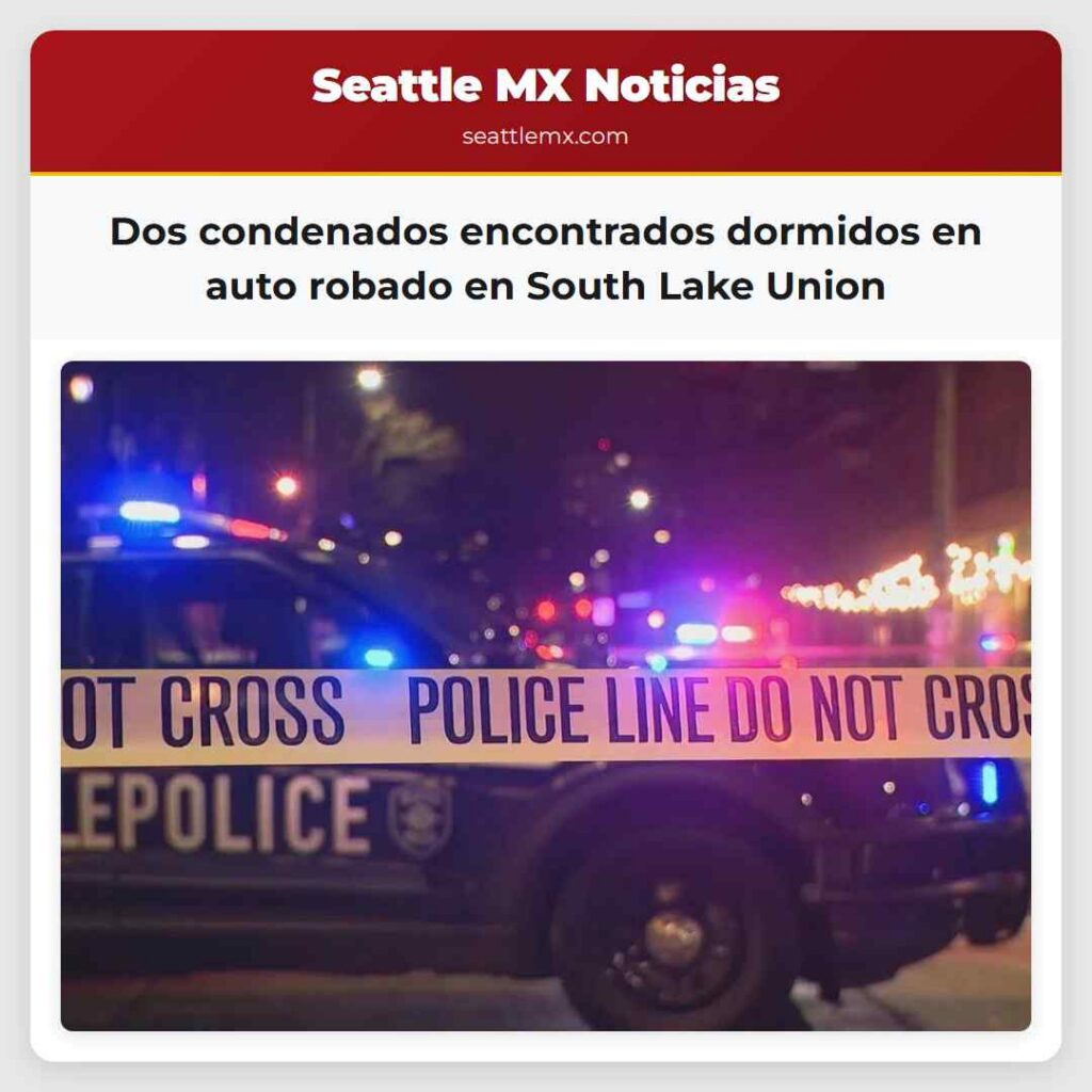 Dos condenados encontrados dormidos en auto