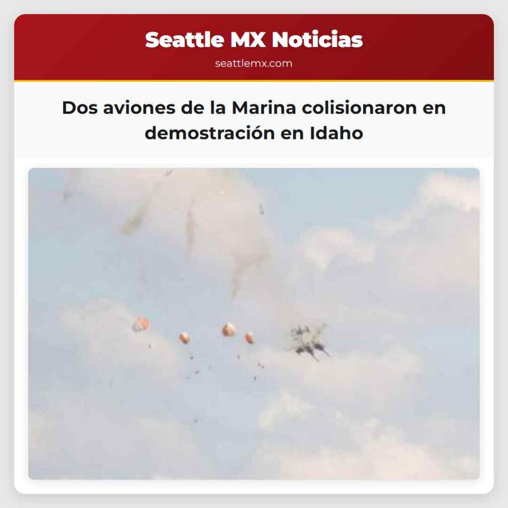 Dos aviones de la Marina colisionaron en