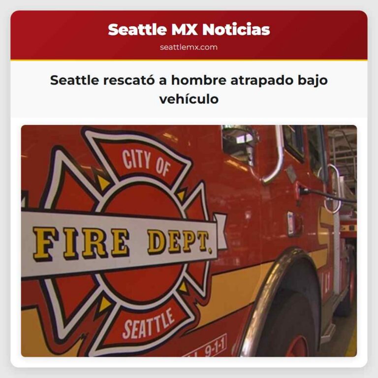 Seattle rescató a hombre atrapado bajo vehículo