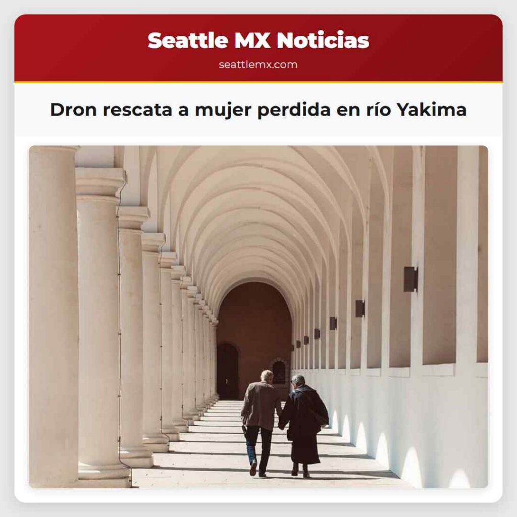 Dron rescata a mujer perdida en río Yakima