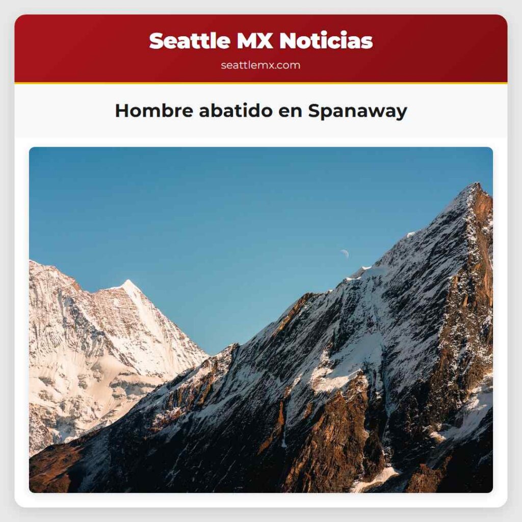 Hombre abatido en Spanaway
