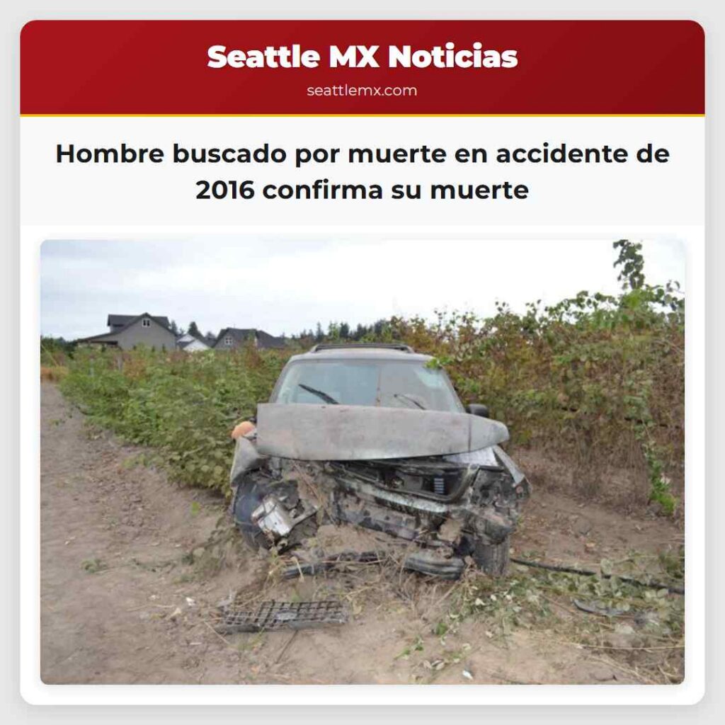 Hombre buscado por muerte en accidente de 2016