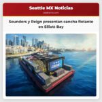 Sounders y Reign presentan cancha flotante en Elliott Bay