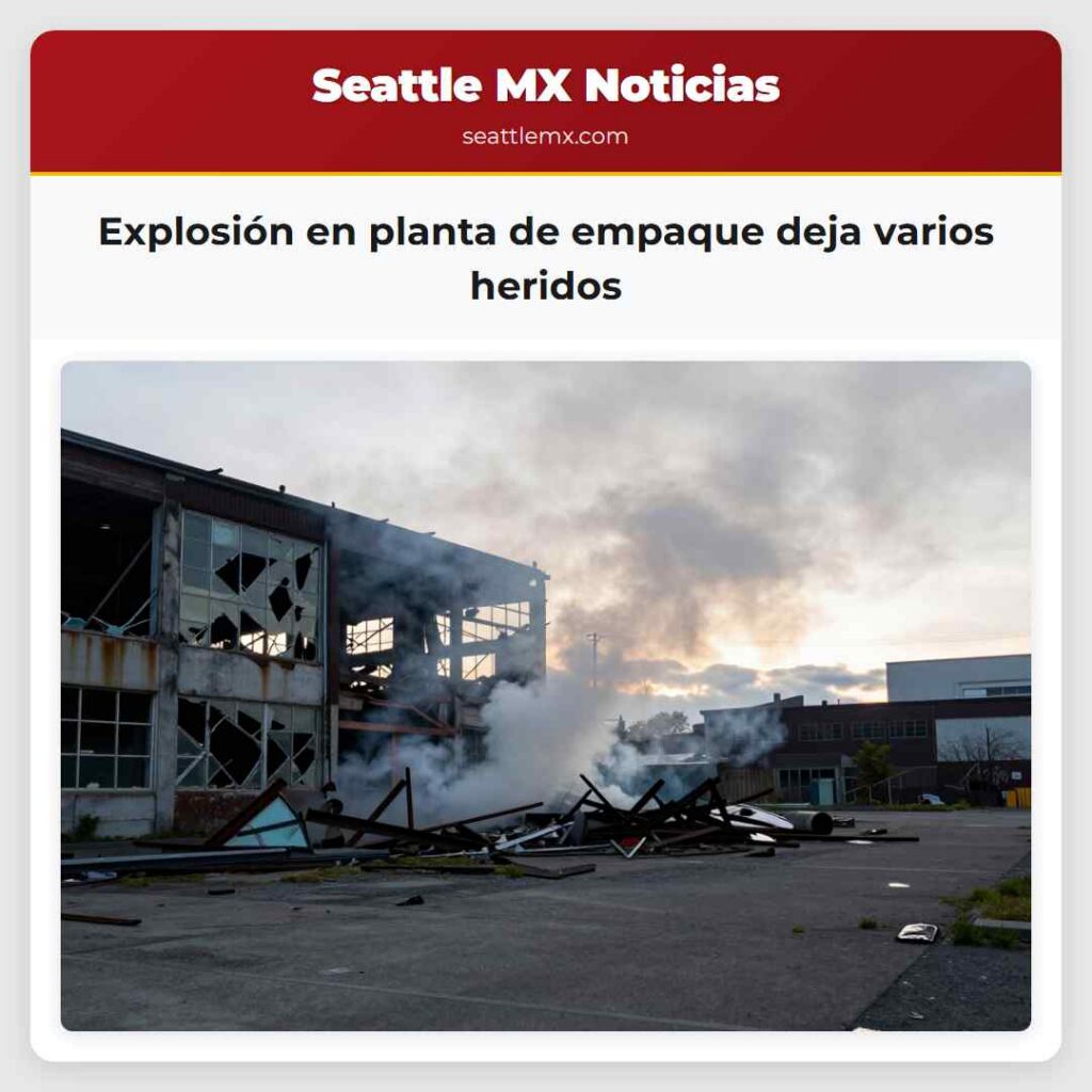 Explosión en planta de empaque deja varios heridos