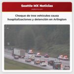 Choque de tres vehículos causa hospitalizaciones y detención en Arlington