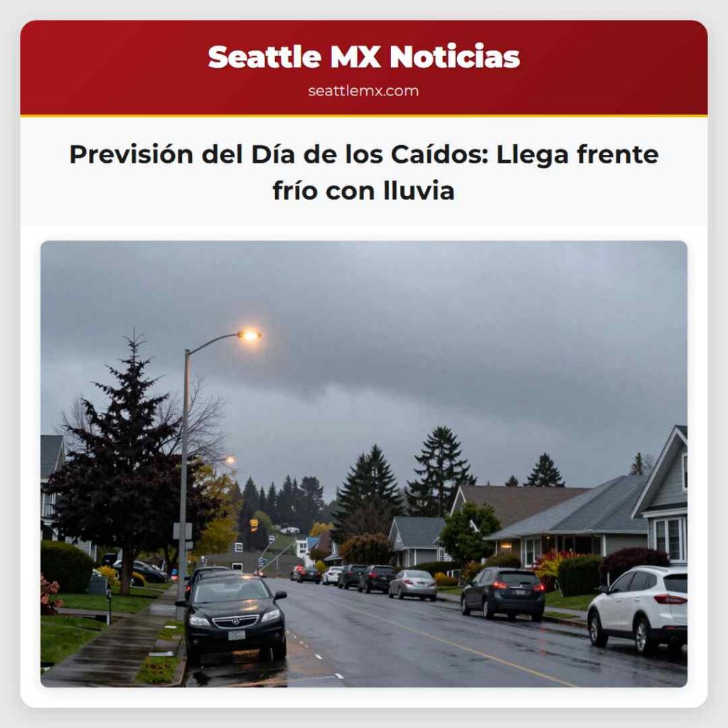 Previsión del Día de los Caídos: Llega frente
