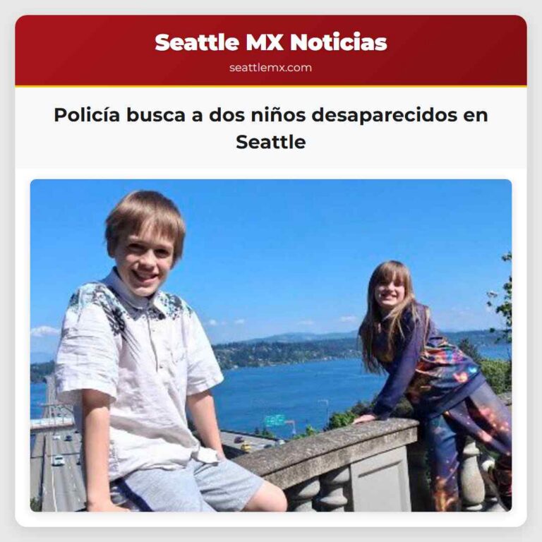 Policía busca a dos niños desaparecidos en Seattle