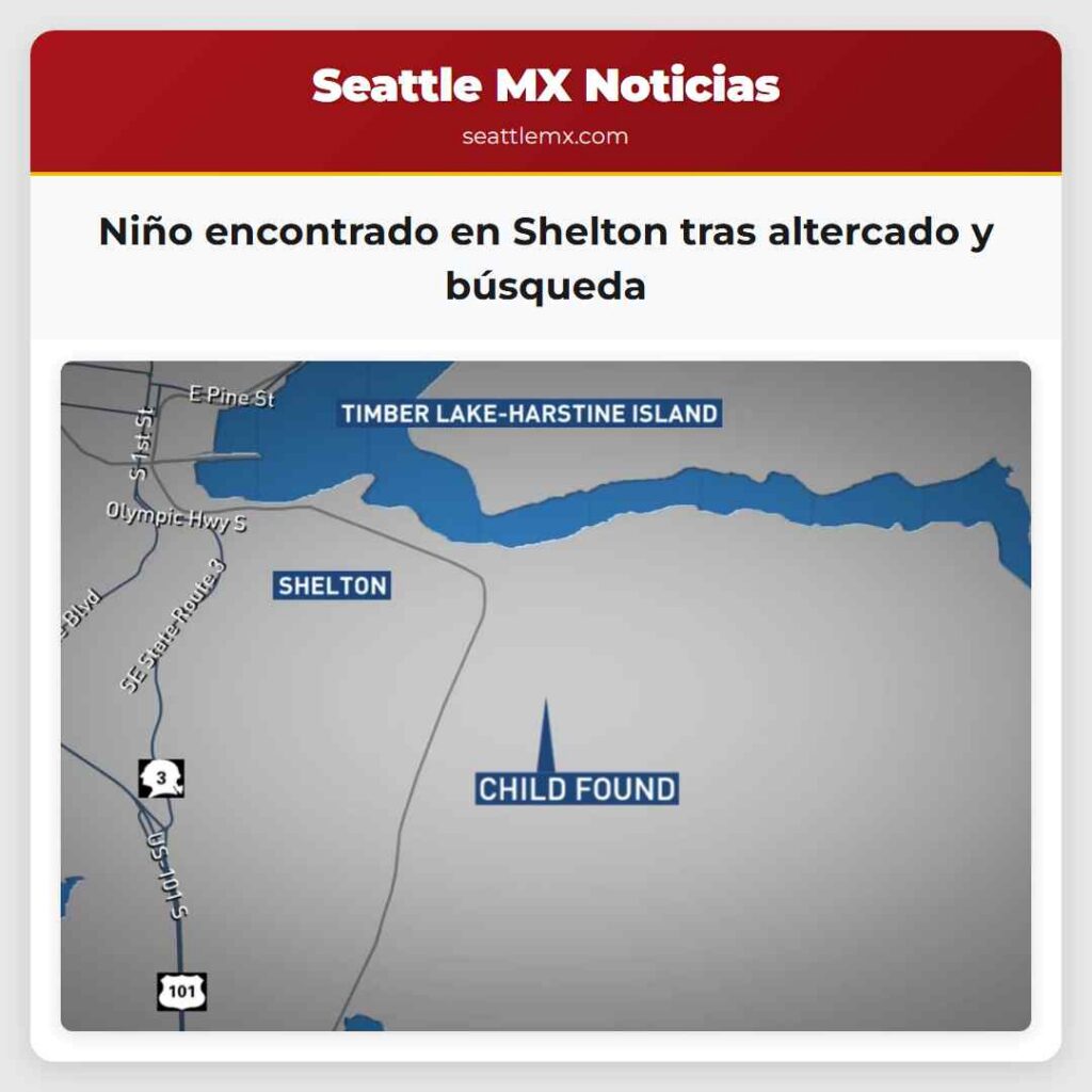 Niño encontrado en Shelton tras altercado y
