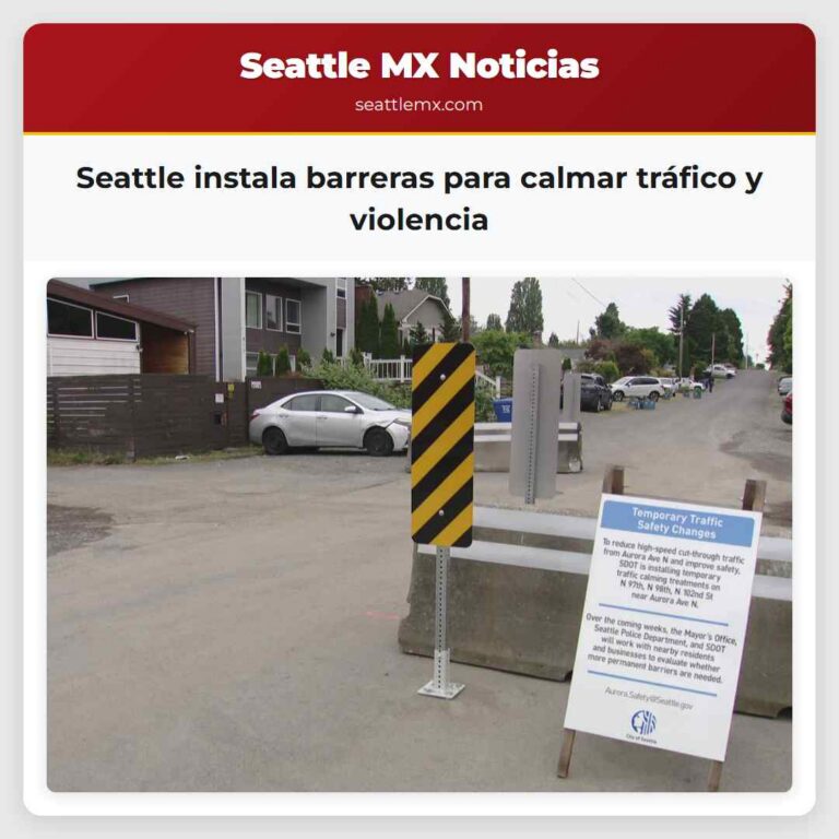 Seattle instala barreras para calmar tráfico y violencia