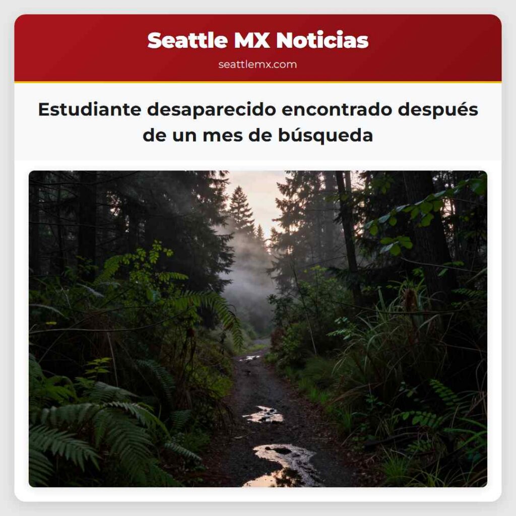 Estudiante desaparecido encontrado después de un